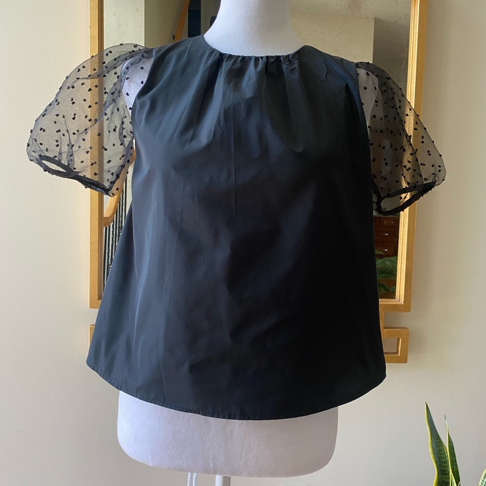 🆕 Zara KIDS Taffeta & Organza Top in BLACK (11-12 Years)